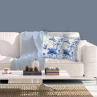 Chinoiserie Papillon Floral Vintage Bleu blanc