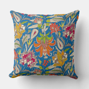 Coussin chintz pop bleu