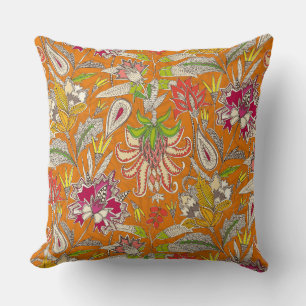 Coussin chintz pop orange