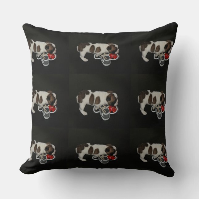 Coussin Chiot Bouledogue Français French Bulldog (Recto)
