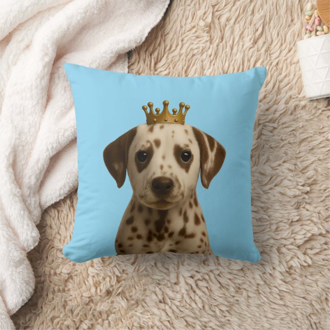 Coussin Chiot dalmate en Couronne or mignonne (Couverture)