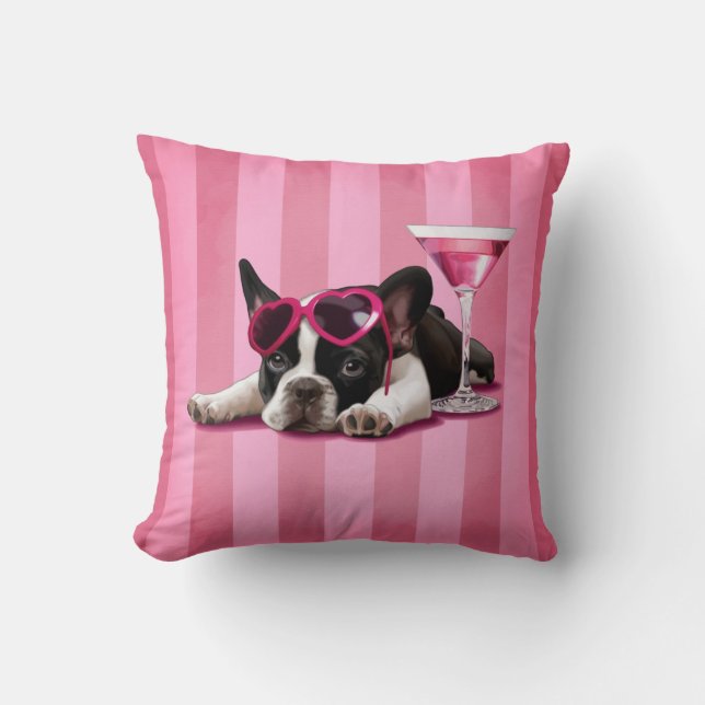 Coussin Chiot de bouledogue français (Recto)