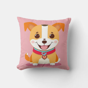 Coussin Chiot de dessin animé mignon avec de grands yeux
