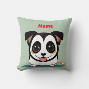 Coussin Chiot de dessin animé mignon avec une expression a