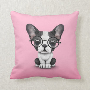 Coussin Chiot mignon de bouledogue français avec des