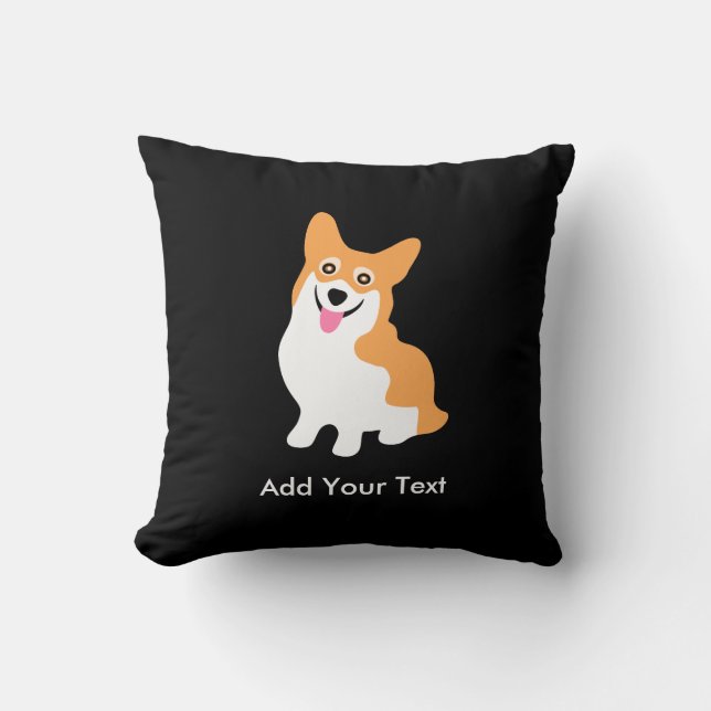 Coussin Chiot mignon de corgi de Pembroke de Gallois (Recto)