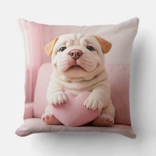 Coussin Chiots Shar Pei – Douce Étreinte par WangWang