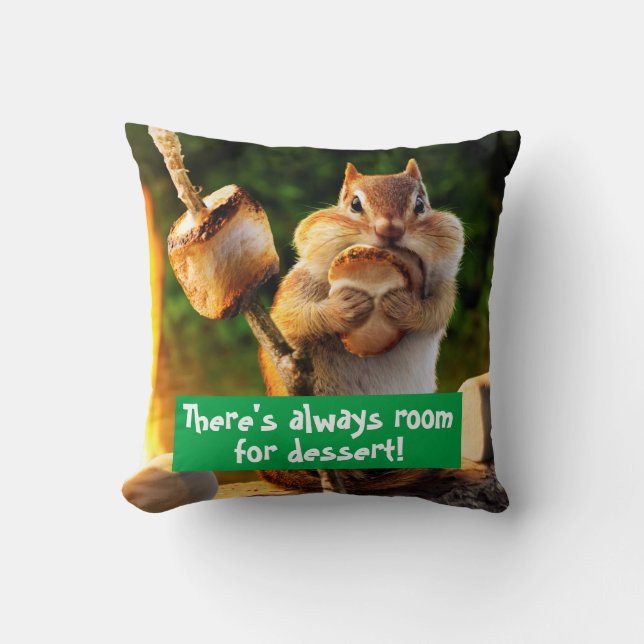 Coussin Chipmunk Mangant Marshmallow (Recto)