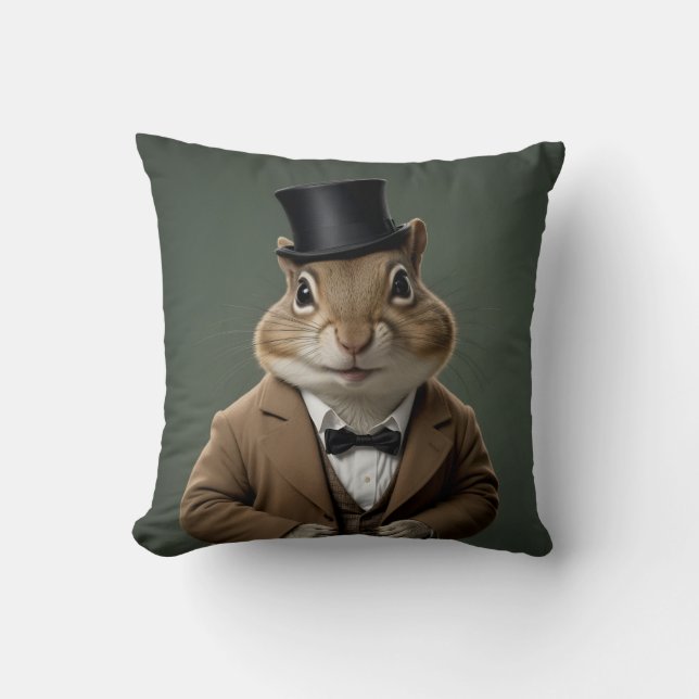 Coussin Chipmunk victorien (Recto)