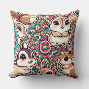 Coussin "Chipmunks & Cottontails"