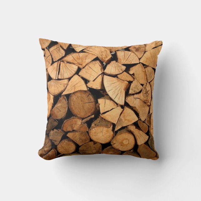 Coussin Chips en bois (Recto)