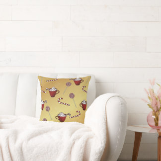 Coussin Chocolat chaud et sucre de canne sur faux or