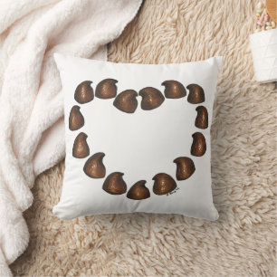 Coussin Chocolat gouttes Coeur Chocoholic Saint Valentin's