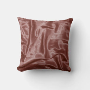 Coussin Chocolat Satin-Carré Jeu d'oreiller