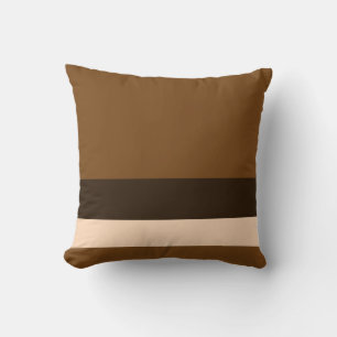 Coussin Chocolat triple avec lignes de diviseur