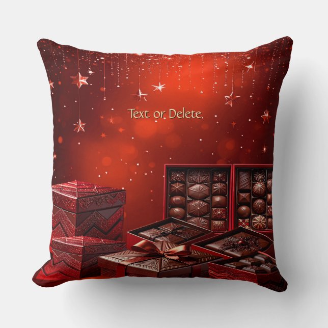 Coussin Chocolate Candy Holiday Throw Pillow (Recto)