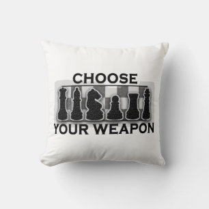 Coussin Choisissez votre jeu d'échec d'arme