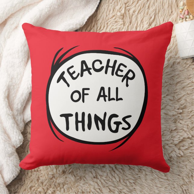 Coussin Chose Une Chose Deux - Enseignant de toutes choses (Couverture)