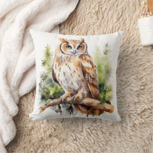 Coussin Chouette à cornes
