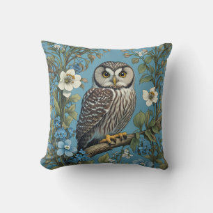 Coussin Chouette à mâchoires du Nord William Morris Inspir