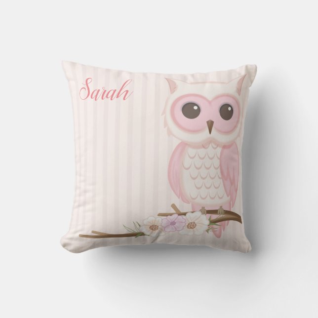Coussin Chouette branchée (Recto)