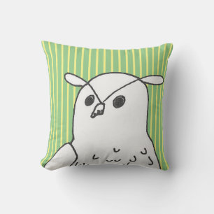 Coussin Chouette d'art de la forêt verte