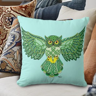 Coussin Chouette de vol Celtic Green