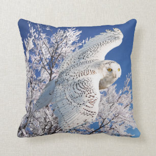Coussin "Chouette neige"
