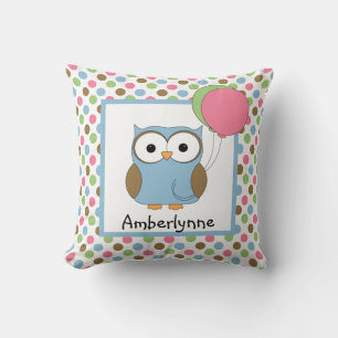 Coussin Chouette personnalisée pour enfant mignonne avec b