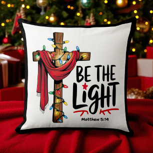 Coussin Chrétien - Soyez la Lumière - Noël