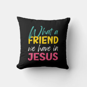 Coussin Christian QUEL AMI NOUS AVONS À JÉSUS