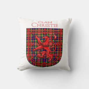 Coussin Christie Tartan Scottish Plaid Lion Rampant