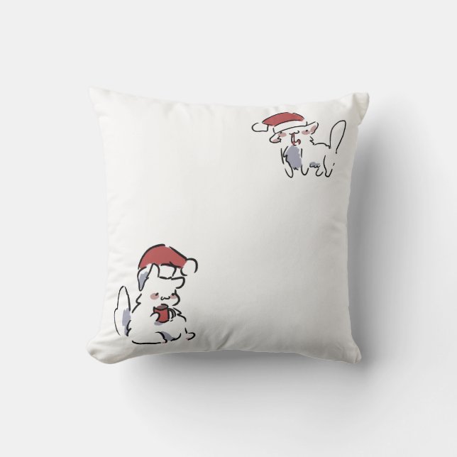 Coussin Christmas Cat (Recto)
