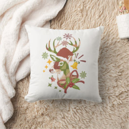 Coussin Christmas Colorful Deer Design