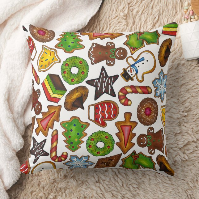 Coussin Christmas Cookie Holiday Baking Festive Food (Couverture)