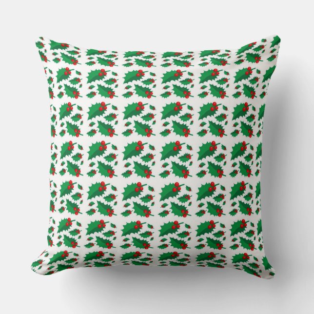 Coussin Christmas Holly (Recto)