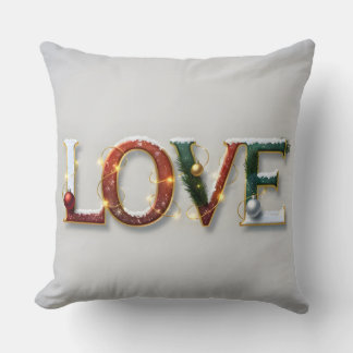 Coussin Christmas LOVE Festive Decorative Pillow