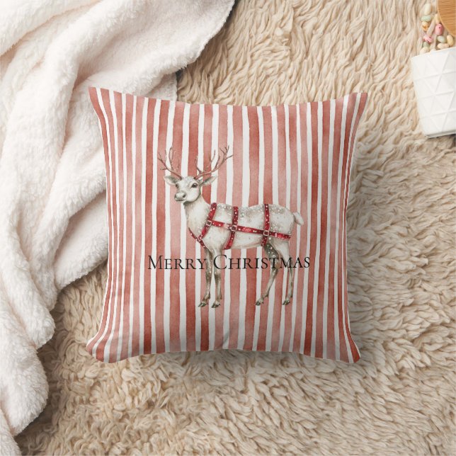 Coussin Christmas White Peppermint Deer (Couverture)