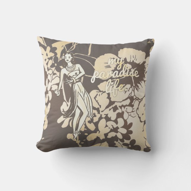 Coussin CHROMATOGRAPHIE GAZEUSE mon pin-up hawaïen de (Recto)