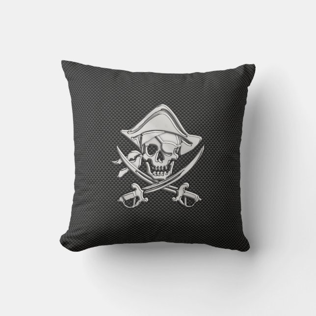 Coussin Chrome comme Pirate sur Black Carbon Fiber (Recto)