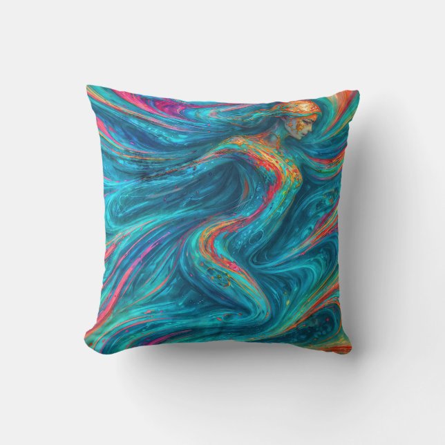 Coussin "Chromisca" - Portrait d'enceinte fluide (Recto)