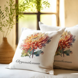 Coussin Chrysanthème de la récolte d'or, sur mesure