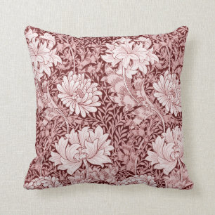 Coussin Chrysanthemum Maroon, William Morris