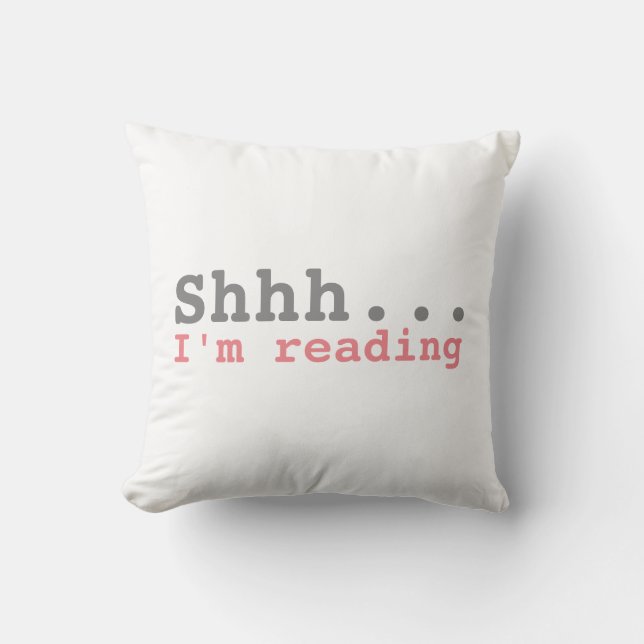 Coussin Chut, je lis | Drôle (Recto)