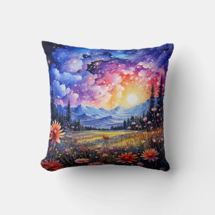 Coussin Ciel de nuit étoilé électrique au-dessus