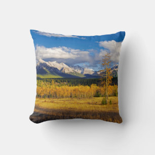 Coussin Ciels bleus et nuages au-dessus d'un pré