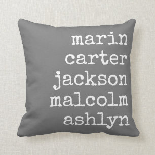 Coussin Cinq Noms Les Mères Personnalisées Jour Jouer Orei