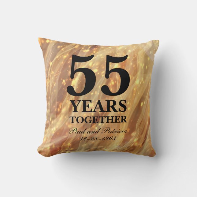 Coussin cinquante-cinquième Lumières de partie d'or (Recto)