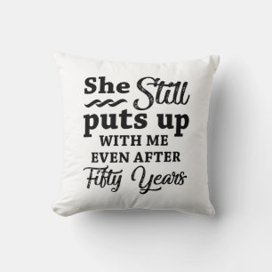 Coussin Cinquantième anniversaire de mariage drôle