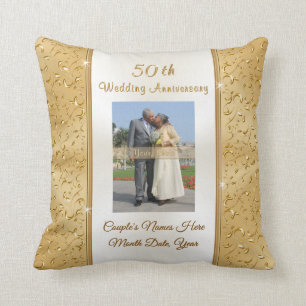 Coussin Cinquantième cadeaux personnalisés d'anniversaire